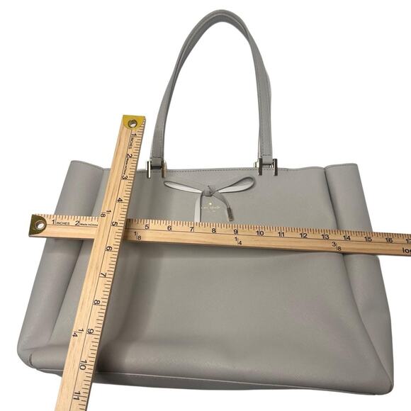 Kate Spade Cherrywood Street Nell Stone Ice Grey Tote Bag - Picture 3 of 6